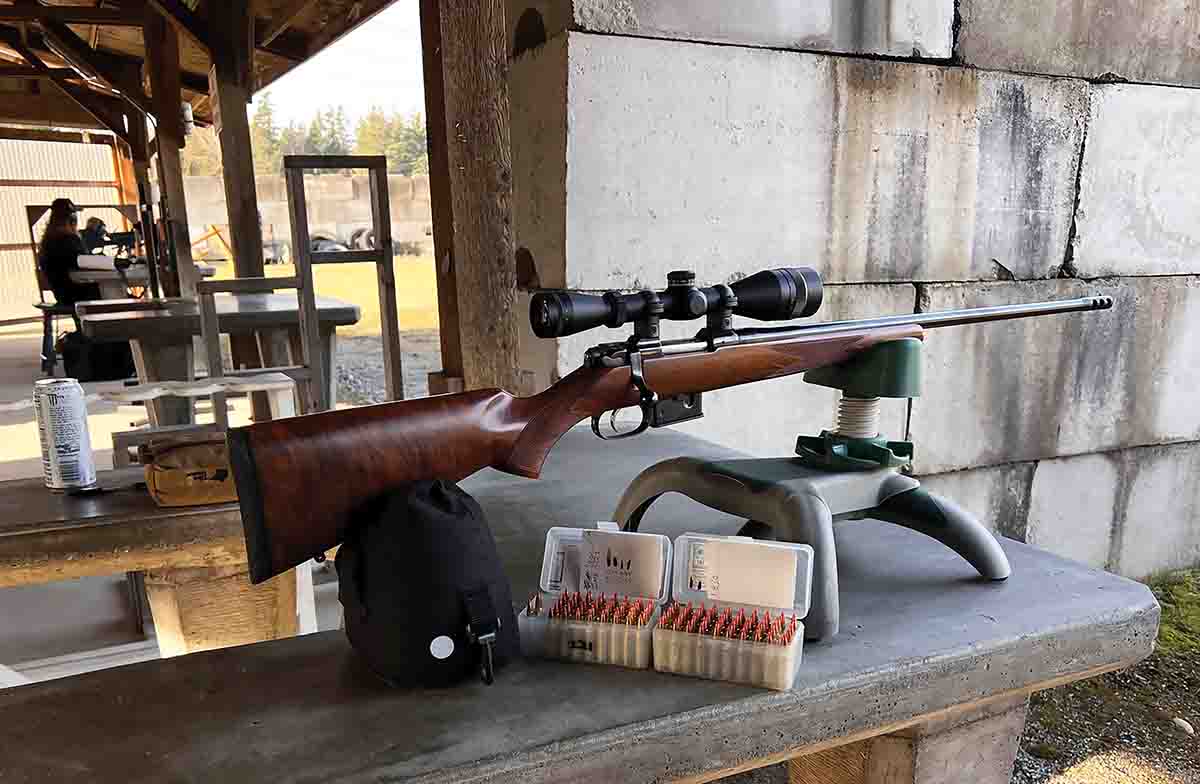 The CZ 527 chambered in 221 Fireball with Hornady 40-grain V-MAX bullets.